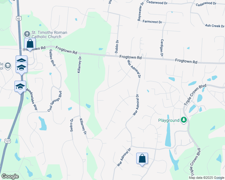 map of restaurants, bars, coffee shops, grocery stores, and more near 1003 Aristides Drive in Union