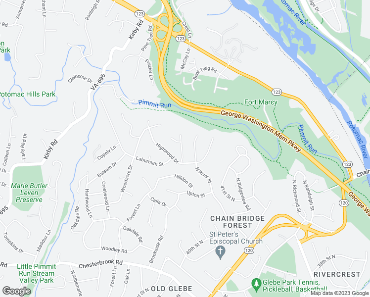 map of restaurants, bars, coffee shops, grocery stores, and more near 1407 Grady Randall Court in McLean