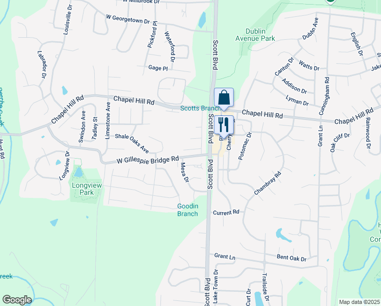 map of restaurants, bars, coffee shops, grocery stores, and more near 4402-4404 Cheryl Court in Columbia