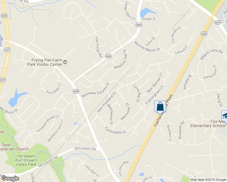 map of restaurants, bars, coffee shops, grocery stores, and more near 13026 New Parkland Drive in Herndon