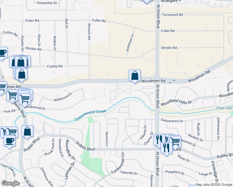 map of restaurants, bars, coffee shops, grocery stores, and more near 2465 Hatch Circle in Colorado Springs