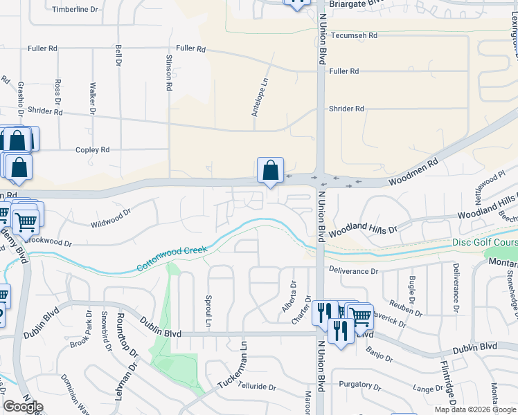 map of restaurants, bars, coffee shops, grocery stores, and more near 2547 Hatch Circle in Colorado Springs