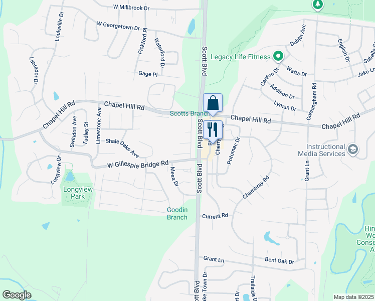 map of restaurants, bars, coffee shops, grocery stores, and more near 2104-2106 Arlene Drive in Columbia