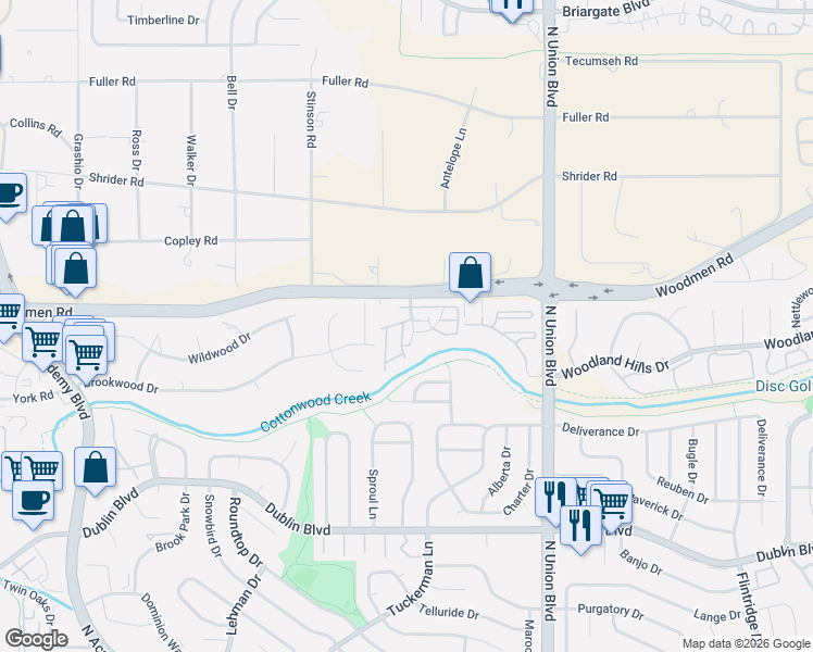 map of restaurants, bars, coffee shops, grocery stores, and more near 2465 Hatch Circle in Colorado Springs