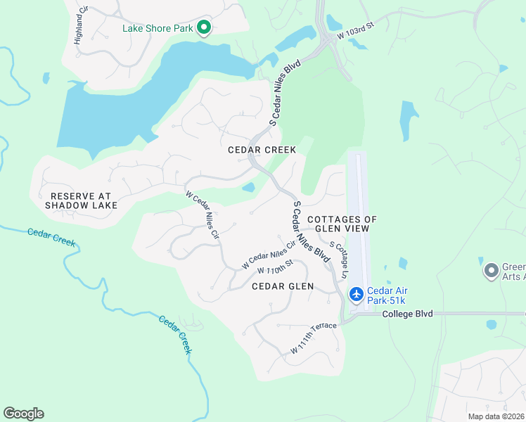 map of restaurants, bars, coffee shops, grocery stores, and more near 26400 West 108th Street in Olathe