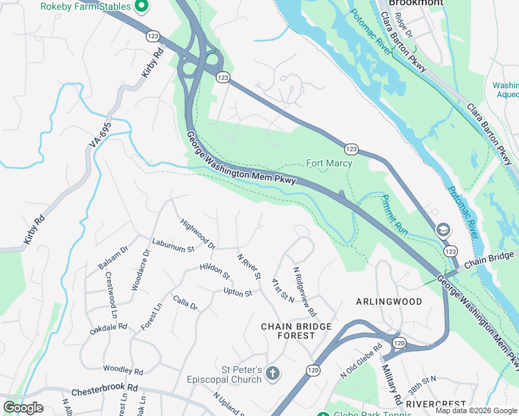 map of restaurants, bars, coffee shops, grocery stores, and more near 1519 Highwood Dr in McLean