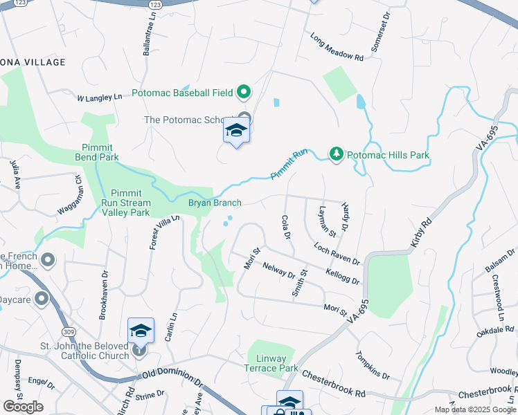 map of restaurants, bars, coffee shops, grocery stores, and more near 1430 Hardy Court in McLean