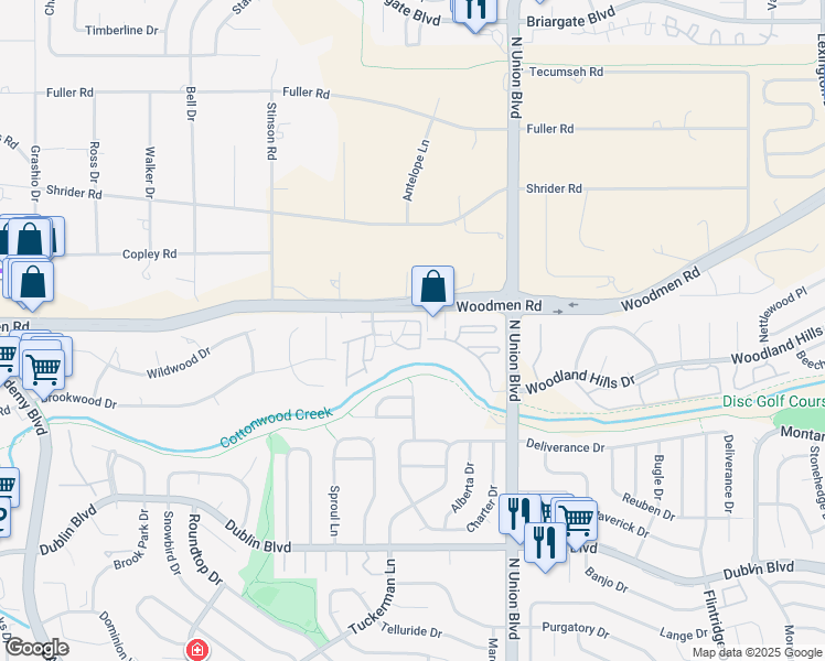 map of restaurants, bars, coffee shops, grocery stores, and more near 2547 Hatch Circle in Colorado Springs