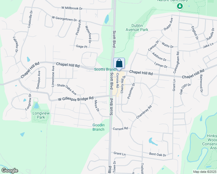 map of restaurants, bars, coffee shops, grocery stores, and more near 2104-2106 Arlene Drive in Columbia