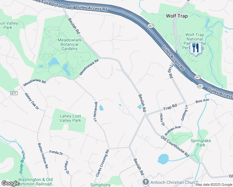 map of restaurants, bars, coffee shops, grocery stores, and more near 9530 Leemay Street in Vienna