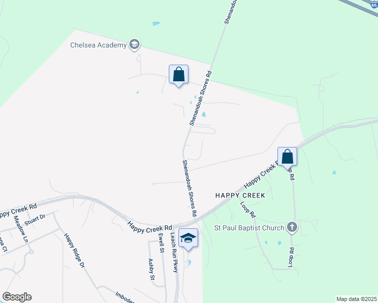map of restaurants, bars, coffee shops, grocery stores, and more near 840 Shenandoah Shores Road in Front Royal