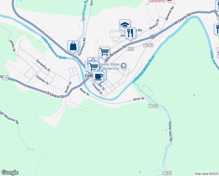 map of restaurants, bars, coffee shops, grocery stores, and more near 305 Howard Street in Glenville