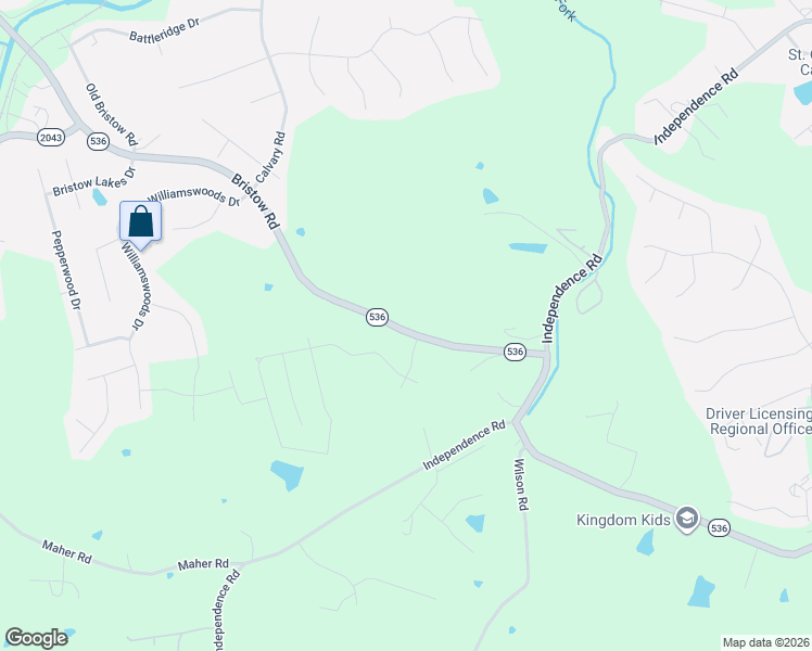 map of restaurants, bars, coffee shops, grocery stores, and more near 336 Bristow Road in Independence