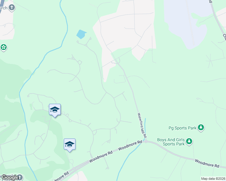 map of restaurants, bars, coffee shops, grocery stores, and more near 3001 Spriggs Request Way in Bowie