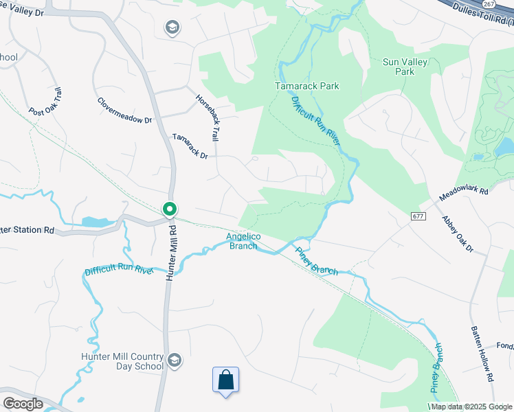 map of restaurants, bars, coffee shops, grocery stores, and more near 1855 Horseback Trail in Vienna