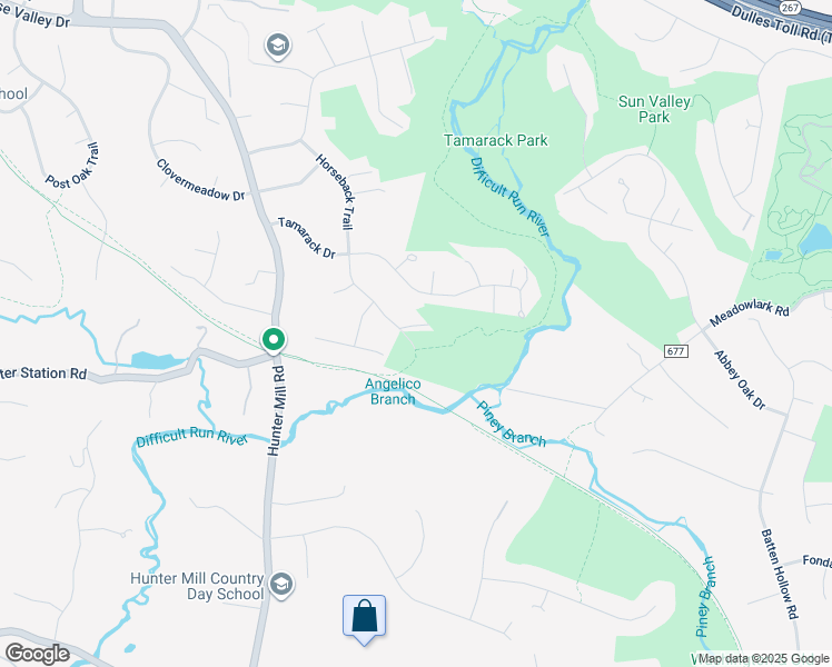map of restaurants, bars, coffee shops, grocery stores, and more near 1855 Horseback Trail in Vienna