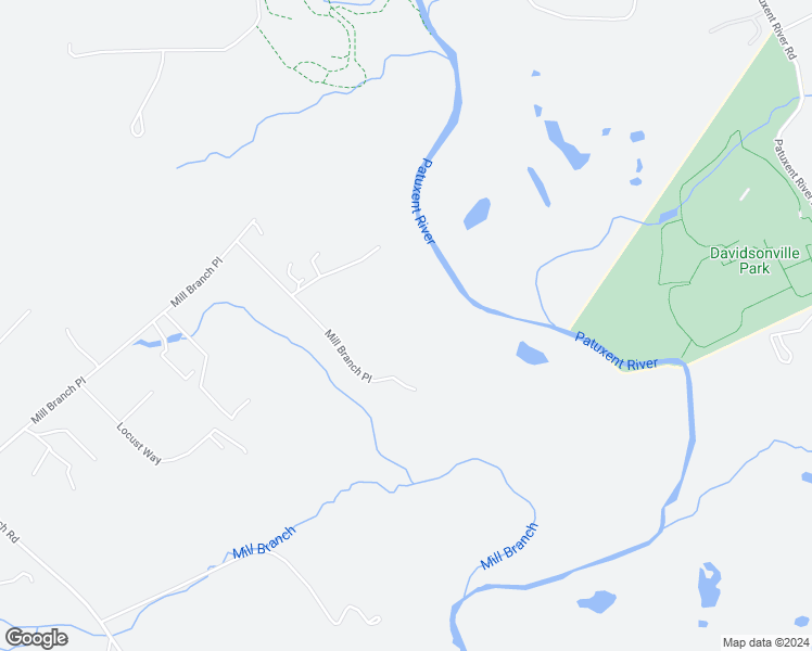 map of restaurants, bars, coffee shops, grocery stores, and more near 17914 Mill Branch Place in Bowie