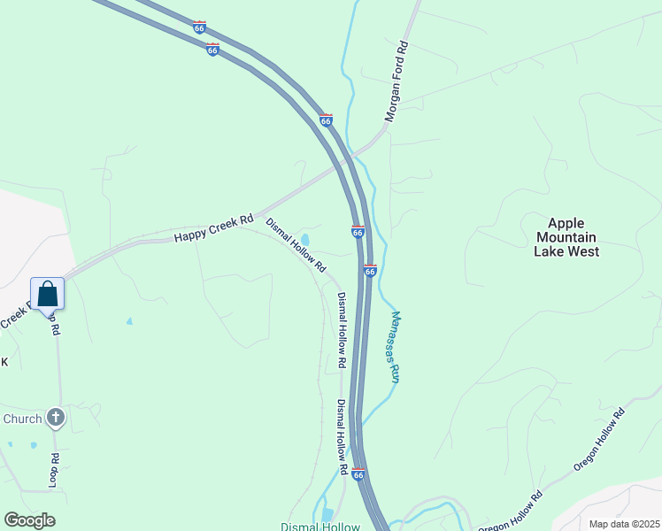 map of restaurants, bars, coffee shops, grocery stores, and more near 217 Dismal Hollow Road in Front Royal