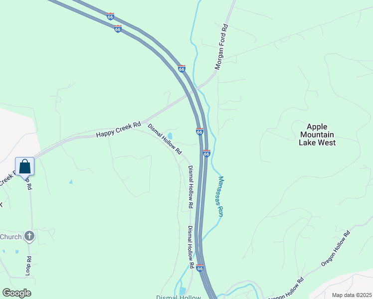 map of restaurants, bars, coffee shops, grocery stores, and more near 217 Dismal Hollow Road in Front Royal