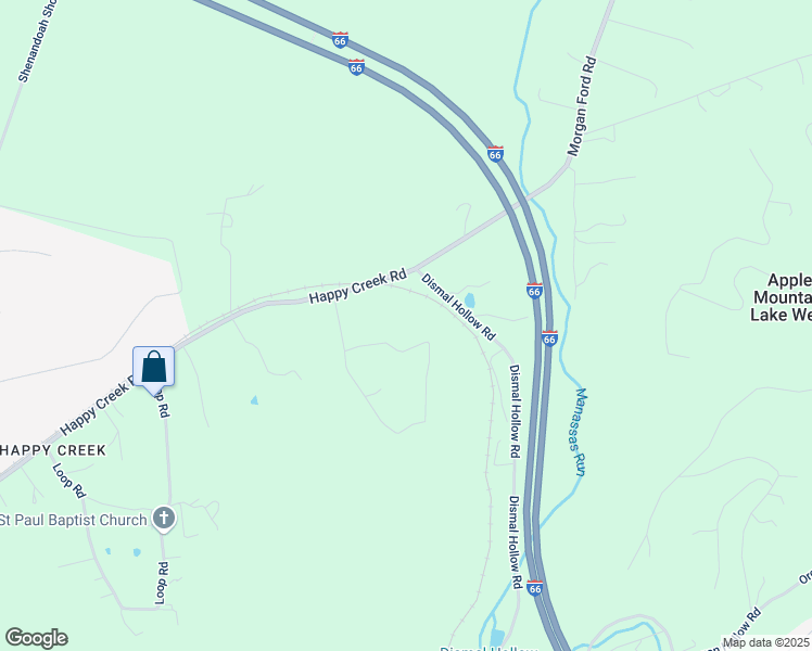 map of restaurants, bars, coffee shops, grocery stores, and more near 119 Larkin Ridge Road in Front Royal