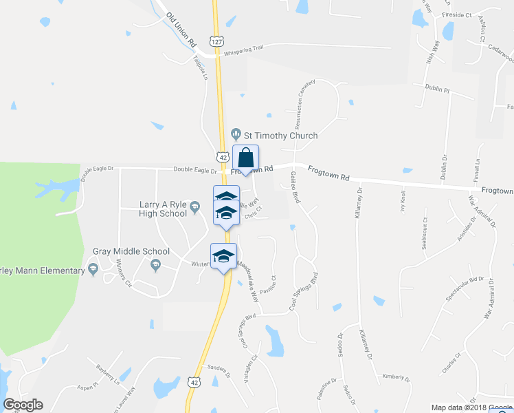 map of restaurants, bars, coffee shops, grocery stores, and more near 2058 Chris Court in Union