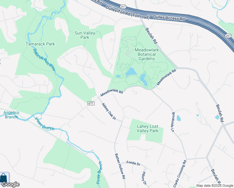 map of restaurants, bars, coffee shops, grocery stores, and more near 1803 Batten Hollow Road in Vienna