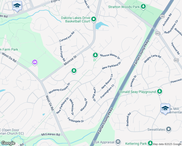 map of restaurants, bars, coffee shops, grocery stores, and more near 13000 New Austin Court in Herndon