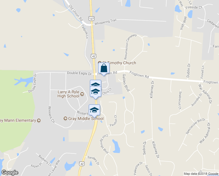 map of restaurants, bars, coffee shops, grocery stores, and more near 2054 Chris Court in Union