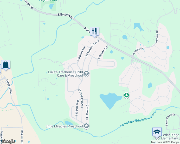 map of restaurants, bars, coffee shops, grocery stores, and more near 1426 South Pecos Avenue in Columbia