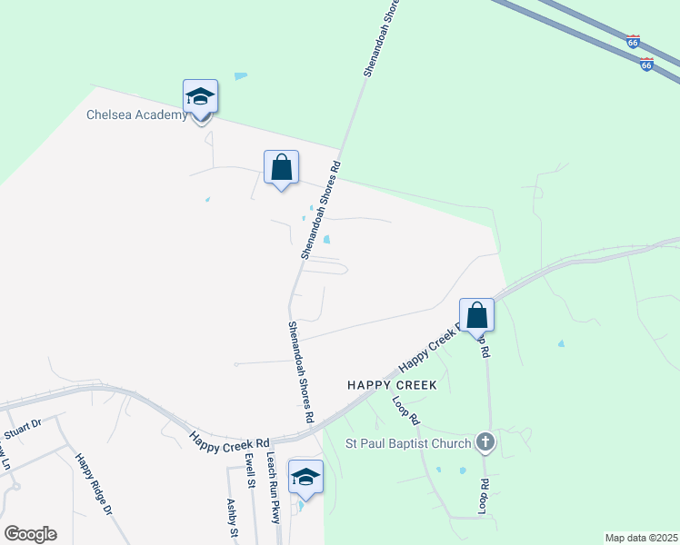 map of restaurants, bars, coffee shops, grocery stores, and more near 840 Shenandoah Shores Road in Front Royal