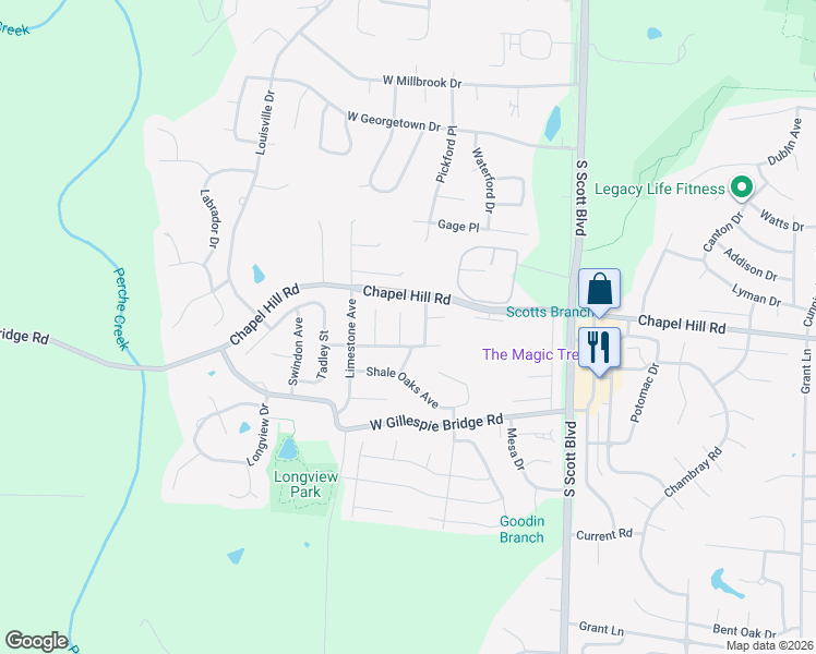 map of restaurants, bars, coffee shops, grocery stores, and more near 2008 Shale Ridge Court in Columbia