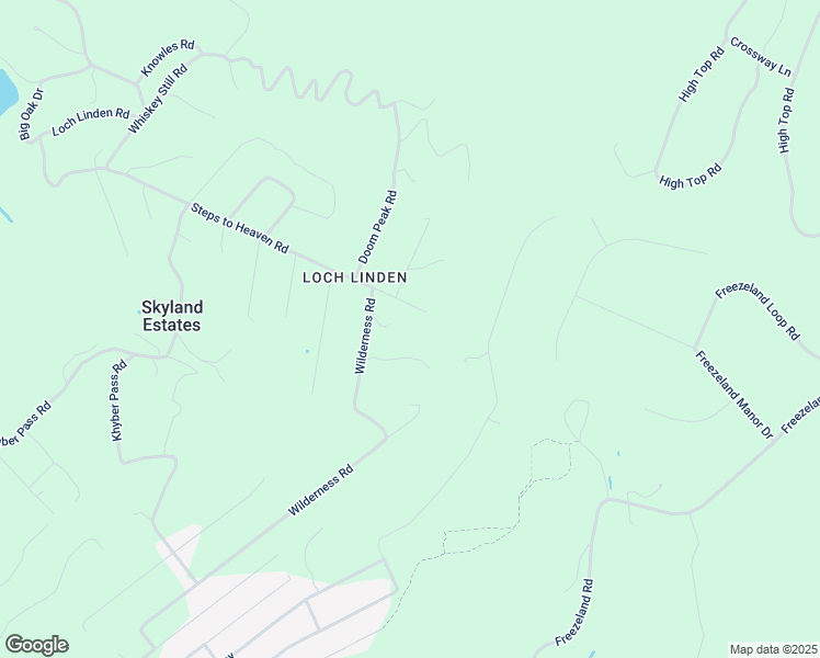 map of restaurants, bars, coffee shops, grocery stores, and more near 998 Wilderness Road in Linden
