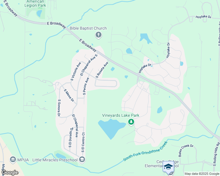 map of restaurants, bars, coffee shops, grocery stores, and more near 4382 Santa Barbara in Columbia