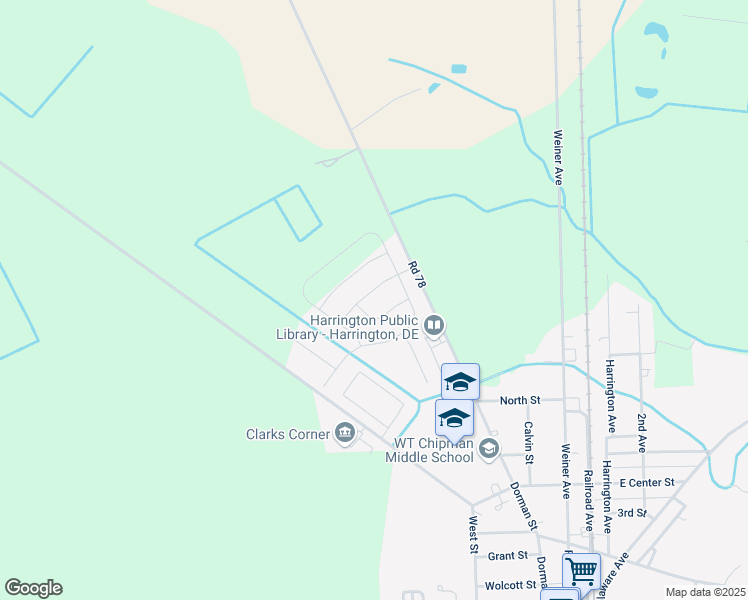 map of restaurants, bars, coffee shops, grocery stores, and more near 710 Bethayres Street in Harrington