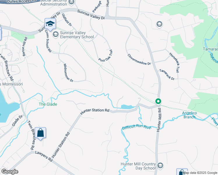 map of restaurants, bars, coffee shops, grocery stores, and more near 1922 Buckthorn Lane in Reston