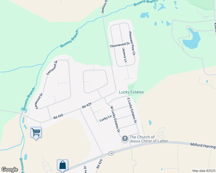 map of restaurants, bars, coffee shops, grocery stores, and more near 565 Jefferson Woods Drive in Harrington