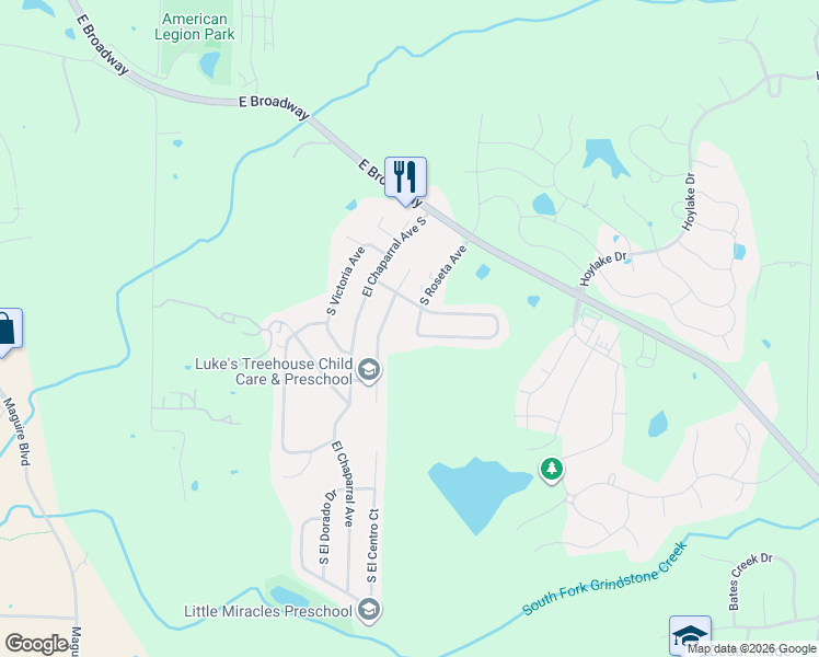 map of restaurants, bars, coffee shops, grocery stores, and more near 1343 South Roseta Avenue in Columbia