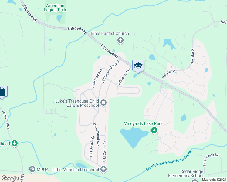 map of restaurants, bars, coffee shops, grocery stores, and more near 1323 South Roseta Avenue in Columbia
