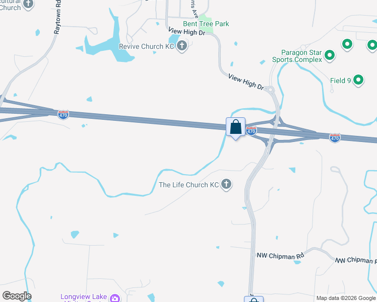 map of restaurants, bars, coffee shops, grocery stores, and more near 10900 Meers Rd in Kansas City