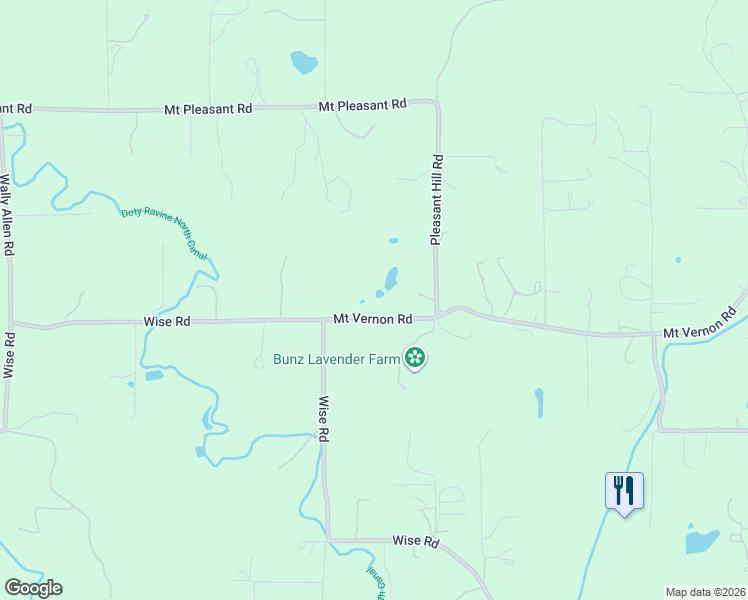 map of restaurants, bars, coffee shops, grocery stores, and more near 5831 Mount Vernon Road in Lincoln