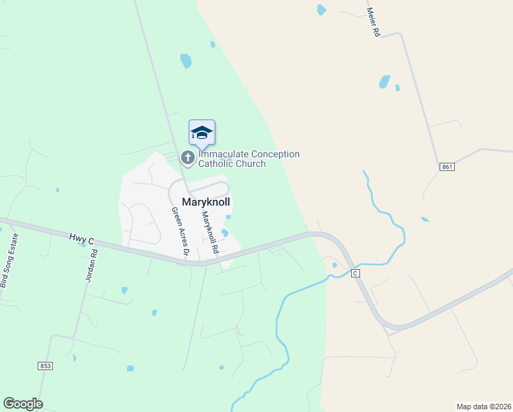 map of restaurants, bars, coffee shops, grocery stores, and more near 2459 Highway C in Old Monroe