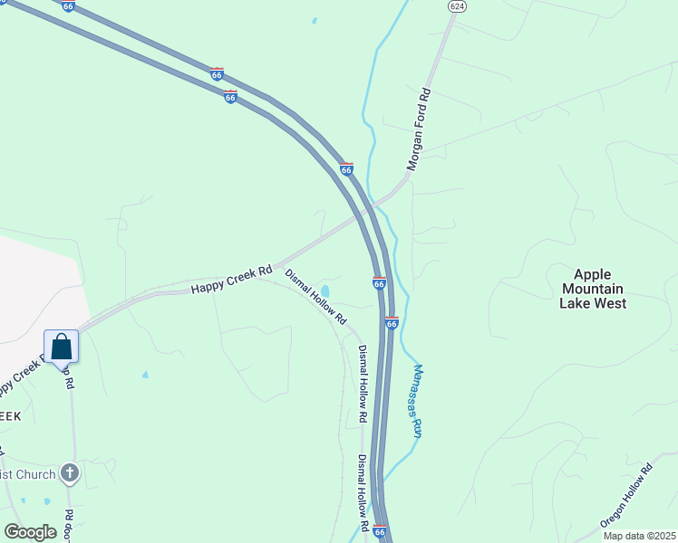 map of restaurants, bars, coffee shops, grocery stores, and more near 83 Dismal Hollow Road in Front Royal