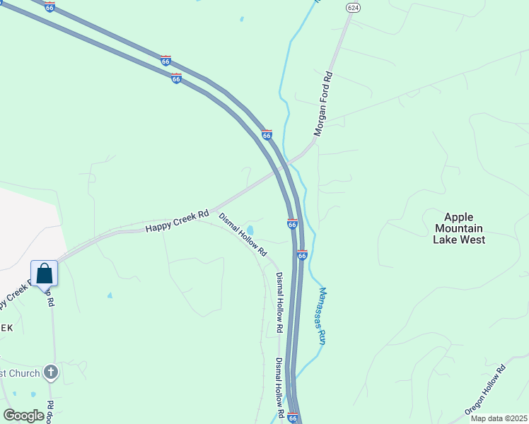 map of restaurants, bars, coffee shops, grocery stores, and more near 83 Dismal Hollow Road in Front Royal