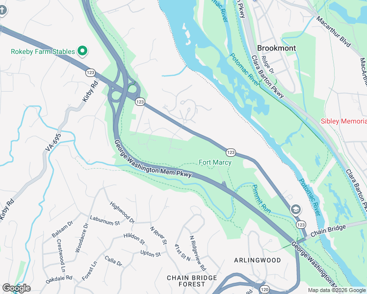 map of restaurants, bars, coffee shops, grocery stores, and more near 1329 Merrie Ridge Road in McLean