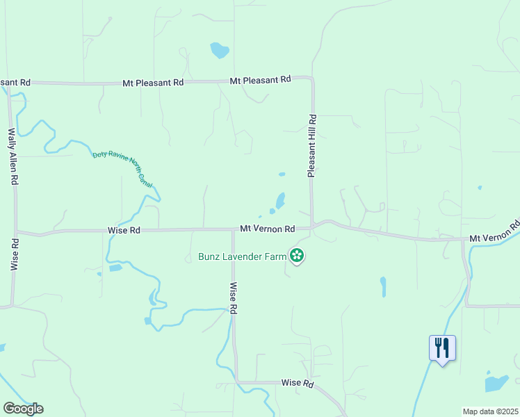 map of restaurants, bars, coffee shops, grocery stores, and more near 5831 Mount Vernon Road in Lincoln