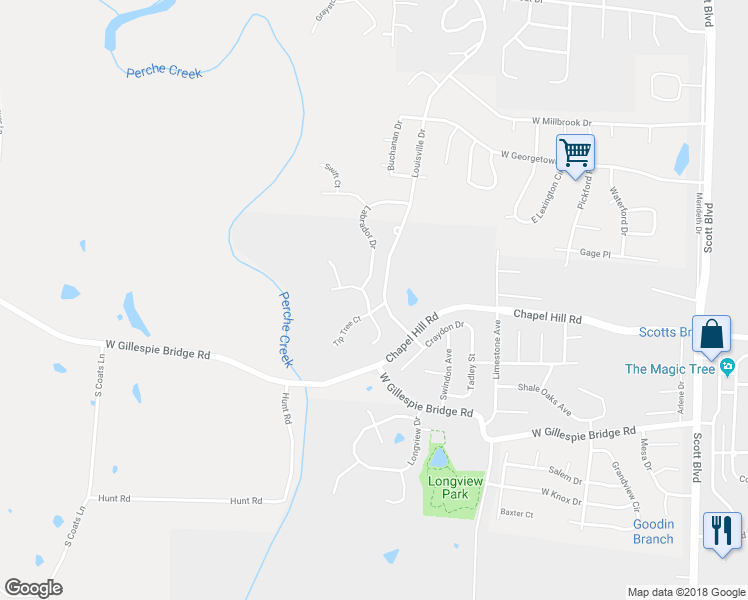 map of restaurants, bars, coffee shops, grocery stores, and more near 1912 Surrey Court in Columbia