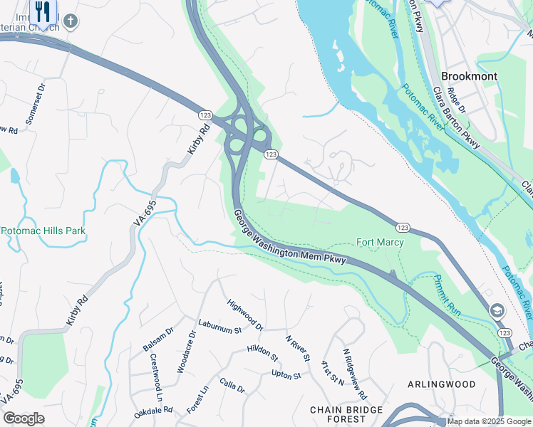map of restaurants, bars, coffee shops, grocery stores, and more near 5826 Bent Twig Road in McLean
