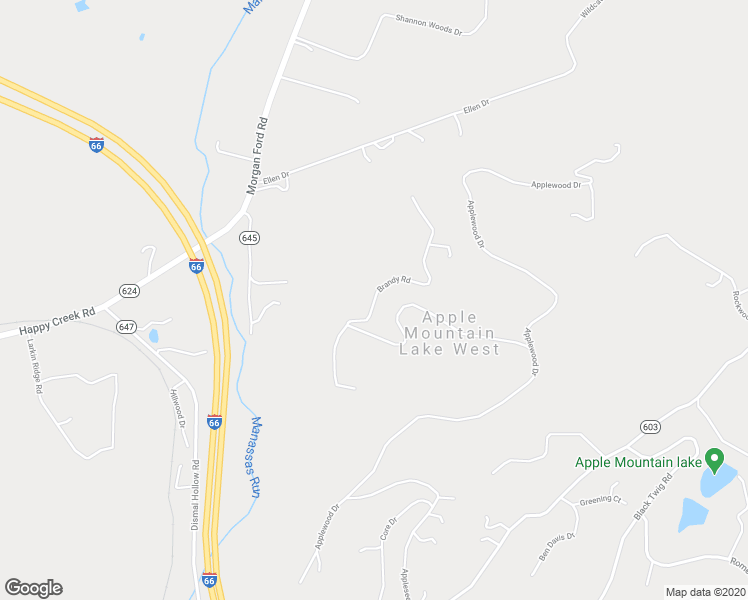 map of restaurants, bars, coffee shops, grocery stores, and more near Brandy Road in Front Royal