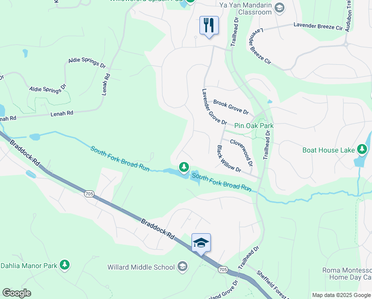 map of restaurants, bars, coffee shops, grocery stores, and more near 40912 Arcadian Pond Court in Aldie