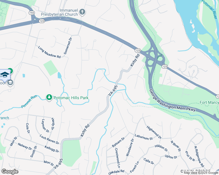 map of restaurants, bars, coffee shops, grocery stores, and more near 6002 Claiborne Drive in McLean